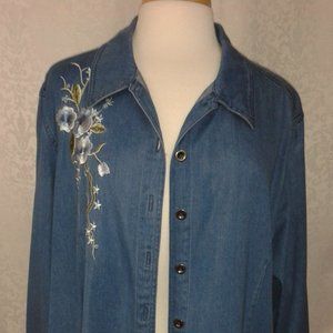 Vintage Jaclyn Smith Classic Blue Jean Jacket 2X